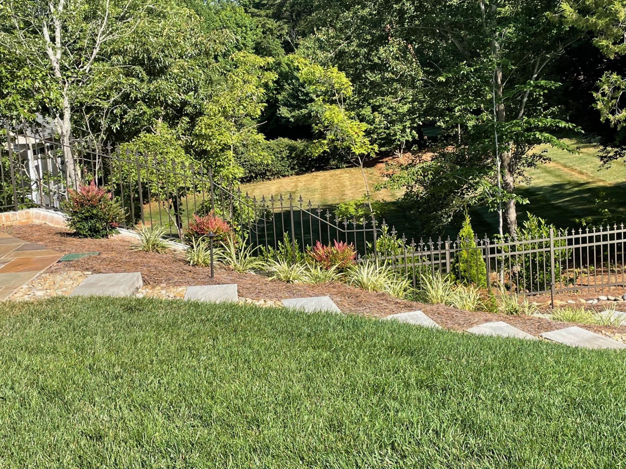 Steps through the Yard of the Week winner's lawn