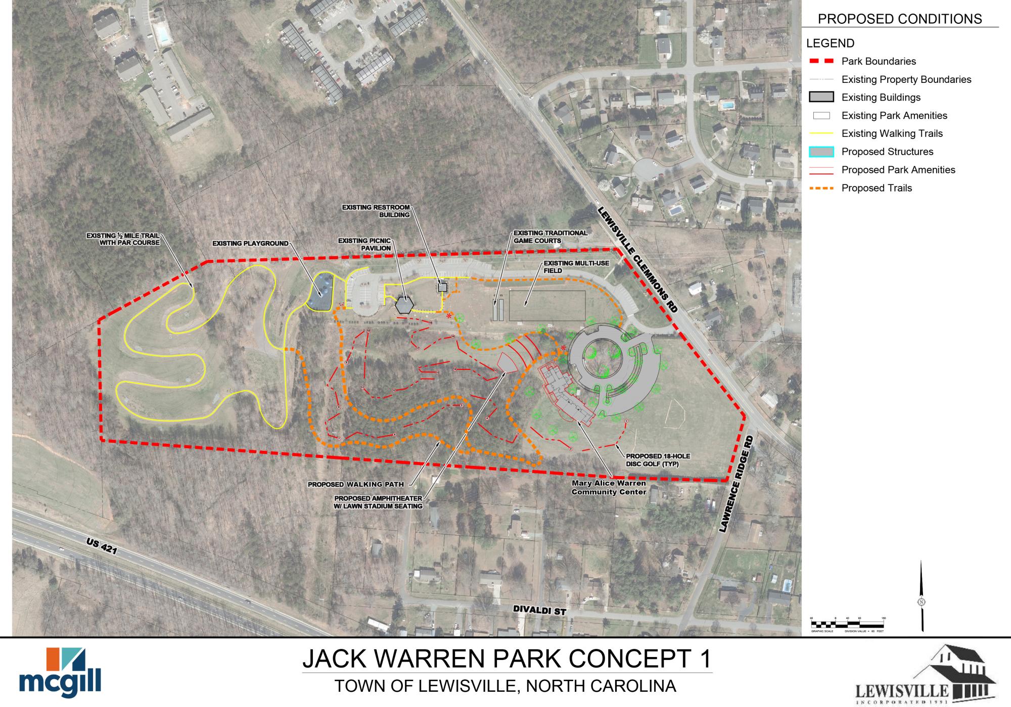 Concept Map of Jack Warren Park Improvements